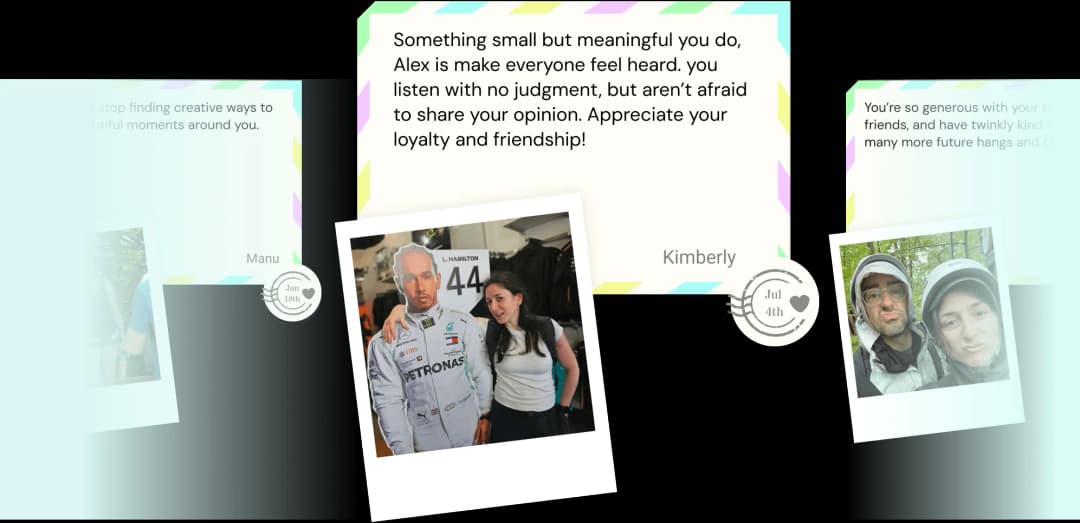 Postcards arriving over time