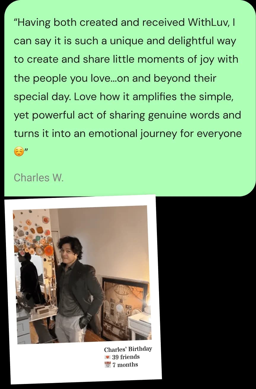 Charles's testimonial